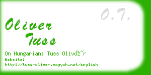 oliver tuss business card